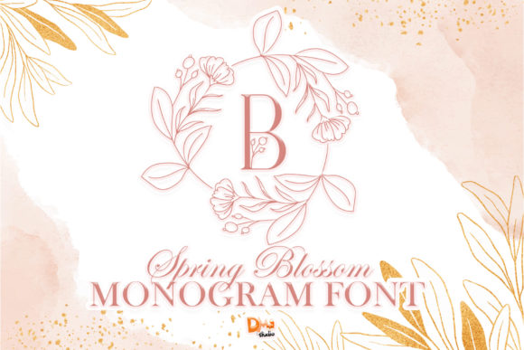 Spring Blossom Decorative Font By dmletter31