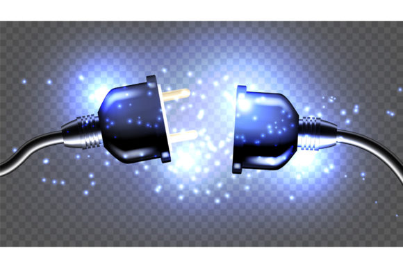 Disconnected Electrical Plug Vector Grafica Icone Di pikepicture