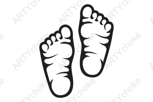 Baby Footprint. SVG File for Cricut Graphic Illustrations By artychoke.design
