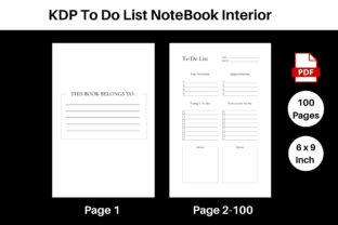 KDP to Do List Notebook Interior Planner Graphic KDP Interiors By StudioEburnean 1