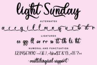 Light Sunday Script & Handwritten Font By yogaletter6 8