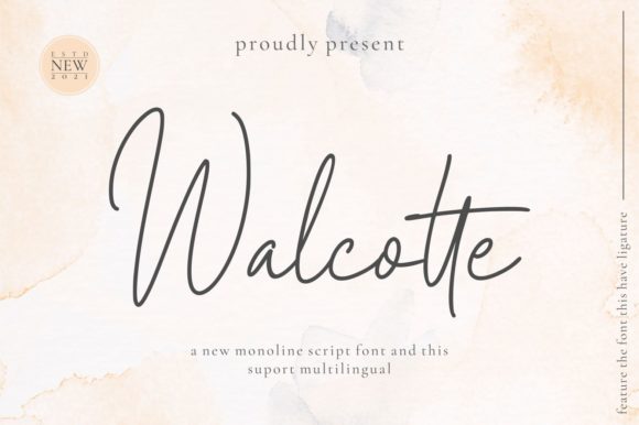 Walcotte Fontes Script Fonte Por ToniStudio