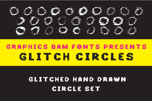 Glitch Circles Dingbats-Schriftarten Schriftart Von GraphicsBam Fonts