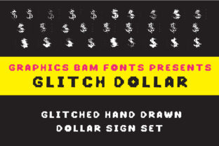 Glitch Dollar Dingbats Font By GraphicsBam Fonts 1