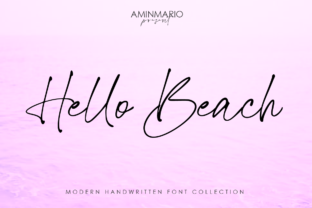 Hello Beach Script & Handwritten Font By aminmario 17