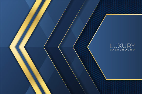 Luxury Geometric Gold Blue Background Grafik Hintegründe Von Rafanec