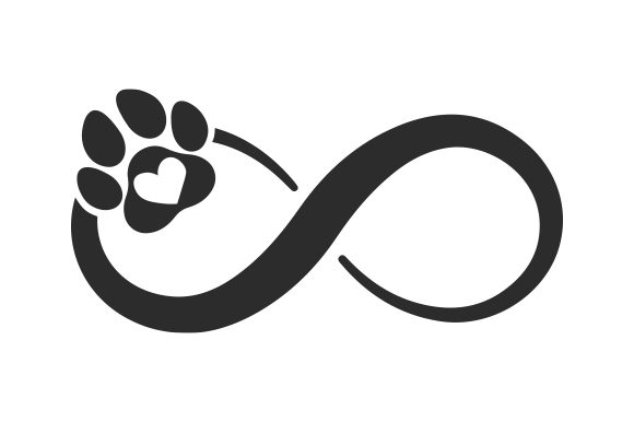 Paw Print and Heart Infinity Sign Animals File creazione per il taglio Di Creative Fabrica Crafts