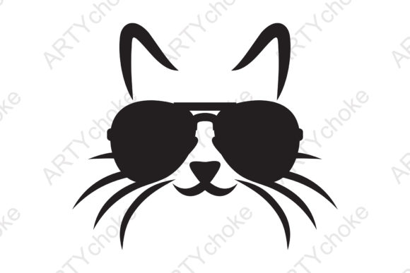 Cat Sunglasses. SVG File for Cricut Afbeelding Afdrukbare Illustraties Door artychoke.design
