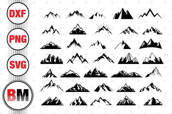 Mountain Silhouette Graphic Crafts By BMDesign