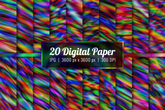 Rainbow Digital Paper Background Silk 8 Gráfico Fondos Por Craphist