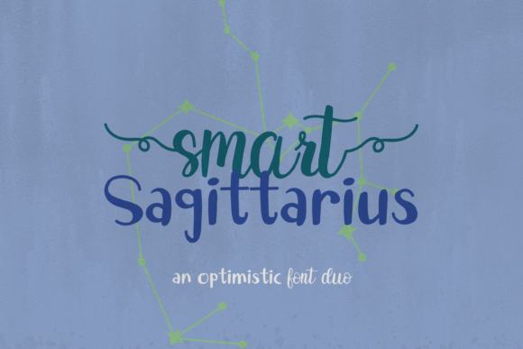 Smart Sagittarius Duo Czcionki Skryptowe Czcionka Przez Sweet Vibes