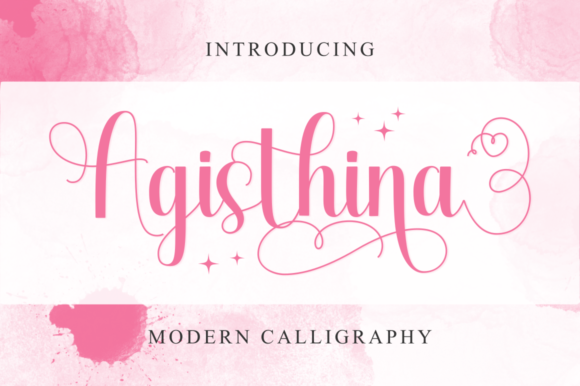 Agisthina Script & Handwritten Font By kammaqsum