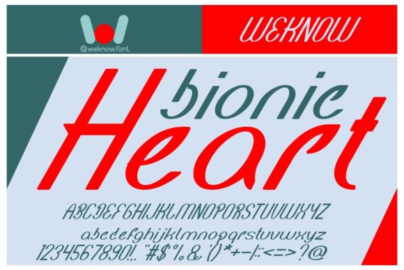 Bionic Heart Script Fonts Font Door weknow