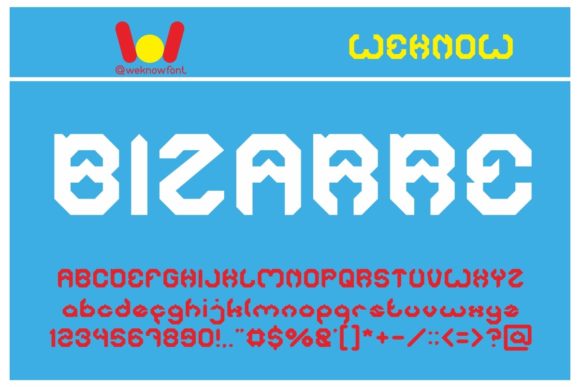 Bizarre Display Font By weknow