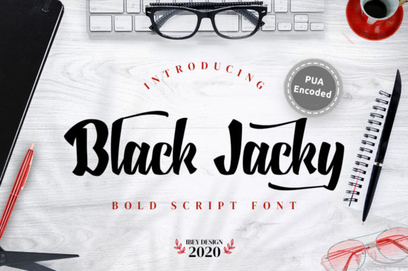 Black Jacky Script & Handwritten Font By ibeydesign