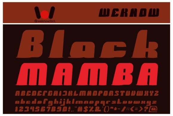 Black Mamba Display Font By weknow