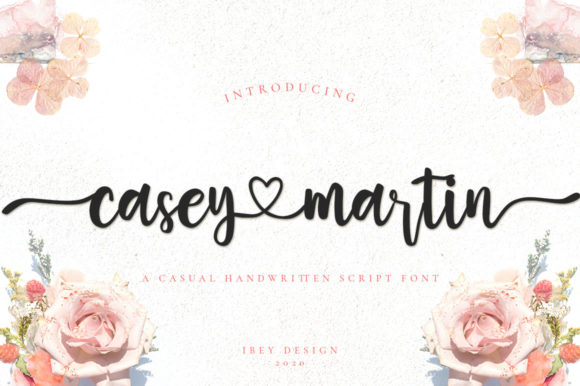 Casey Martin Script & Handwritten Font By ibeydesign