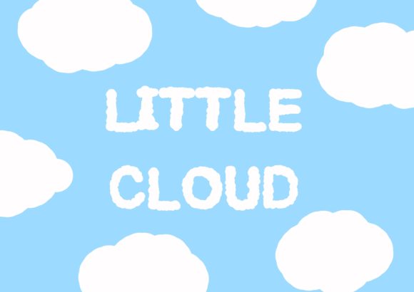 Little Cloud Decorative Font By LITTLEENJOY