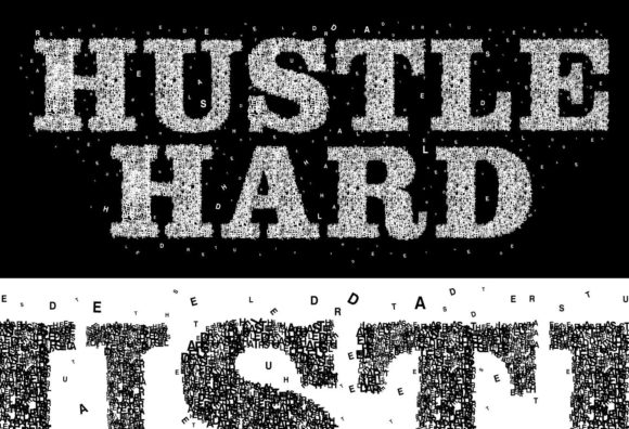 Hustle Hard Grafika Projekty Koszulek Przez d2putri t shirt design