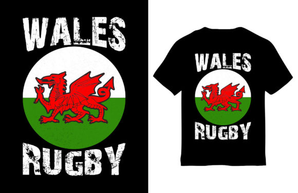 Wales Rugby T Shirt Design Graphic Print Templates By Mohsin Uddin