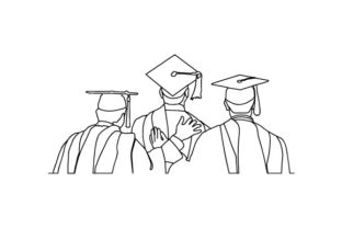 Abstract Line Art Graduation Group Graphic Illustrations By Muhammad Rizky Klinsman 2