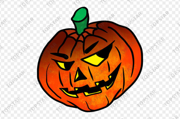 Halloween Scary Pumpkin Smiling Creepy Graphic Illustrations By Topstar
