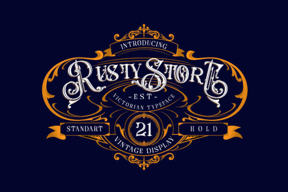 Rusty Store Gebrochene Schriftarten Schriftart Von Alit Design