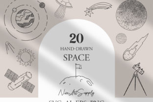 Space Line Art Vector Afbeelding Iconen Door niceartsupply 1