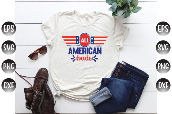 4th of July Design, All American Babe. Afbeelding Afdruk Sjablonen Door Design Store Bd.Net