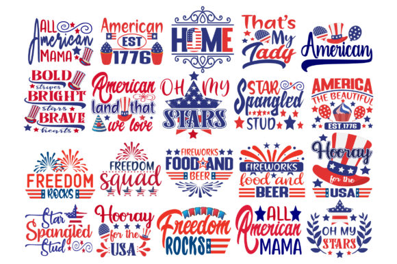 4th of July Svg Bundle. Graphic Crafts By Design Store Bd.Net