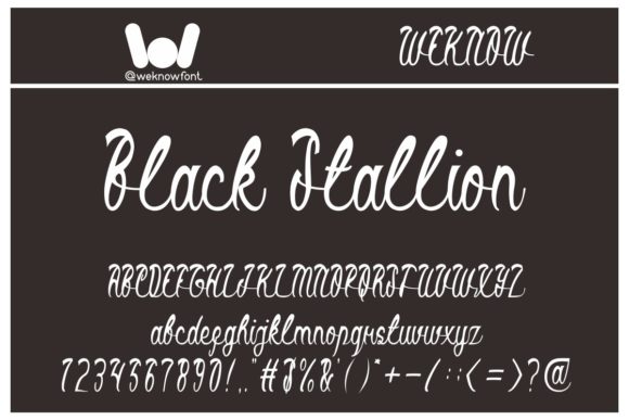 Black Stallion Fuentes Caligráficas Fuente Por weknow