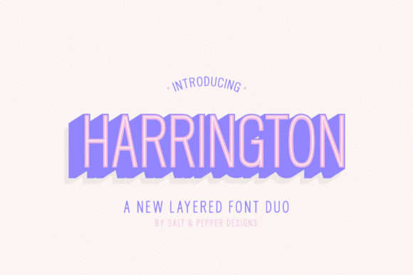 Harrington Family Sans-Serif-Schriftarten Schriftart Von Salt and Pepper Fonts