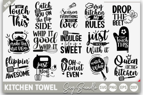 Kitchen Towel Bundle  Graphic Crafts By Buysvgbundles