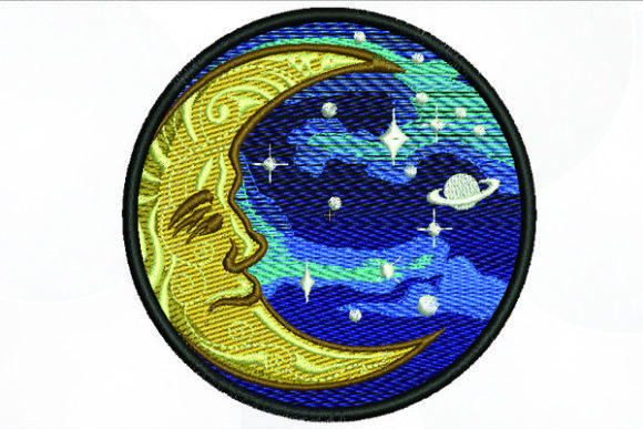 Moon Patch Borders Embroidery Design By Samsul Huda