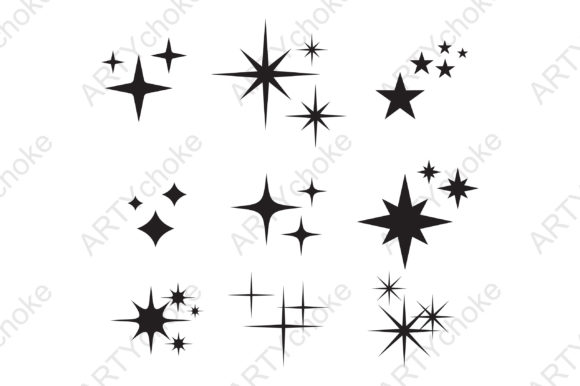 Sparkle Stars. SVG File Ready for Cricut Graphic Illustrations By artychoke.design