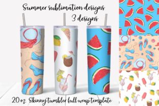 Summer Sublimation Design Skinny Tumbler Illustration Artisanat Par nicjulia 1