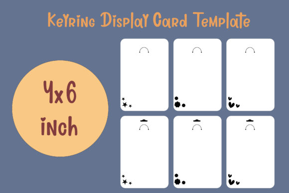 6 Keyring Display Card Template Graphic Print Templates By Mareeya Paper Crafts