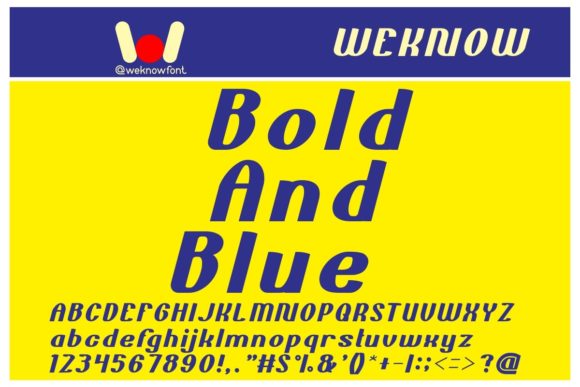 Bold and Blue Display Font By weknow