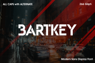 Bartkey Display Font By zamjump 1