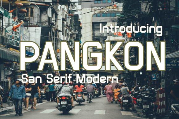 Pangkon Sans Serif Font By aksaratrabas