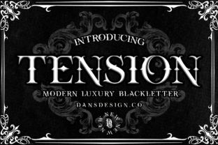 Tension Blackletter Font By Dansdesign 1