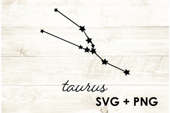 Taurus Constellation Zodiac Sign ♉️ Gráfico Manualidades Por Too Sweet Inc