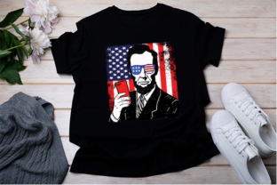 Abraham Lincoln Usa Flag July 4th Graphic Illustrations By TEAM20 2