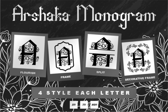Arshaka Monogram Decorative Font By putracetol