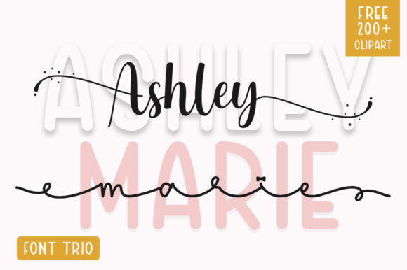 Ashley Marie Fontes Script Fonte Por Fillo Graphic