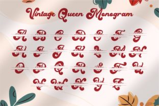 Vintage Queen Monogram Decorative Font By putracetol 3