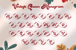 Vintage Queen Monogram Decorative Font By putracetol 5
