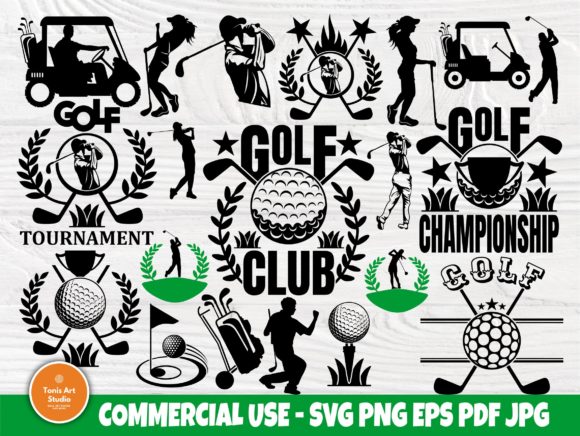 Golf SVG Bundle, Sports Svg, Logo Design Graphic Crafts By TonisArtStudio