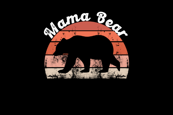 Mama Bear Svg, Mama Bear T-shirt Design Gráfico Ilustraciones Imprimibles Por rayan