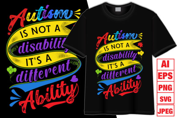 Autism T-Shirt Design 2 Gráfico Diseños de Camisetas Por aminulxiv